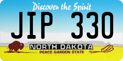 ND license plate JIP330