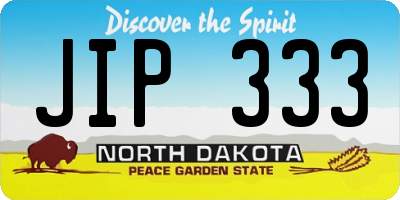 ND license plate JIP333