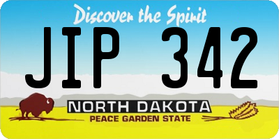 ND license plate JIP342
