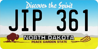 ND license plate JIP361