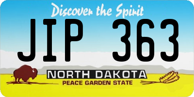 ND license plate JIP363