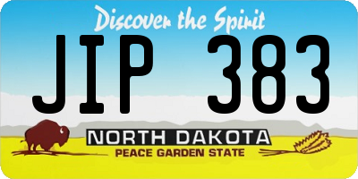 ND license plate JIP383