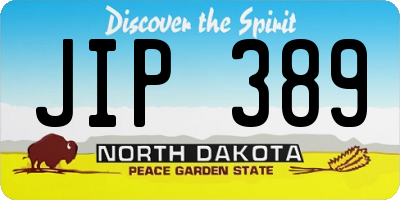 ND license plate JIP389