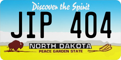 ND license plate JIP404