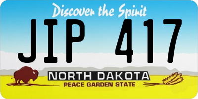 ND license plate JIP417