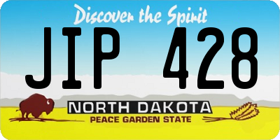 ND license plate JIP428