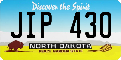 ND license plate JIP430
