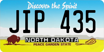 ND license plate JIP435