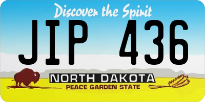 ND license plate JIP436