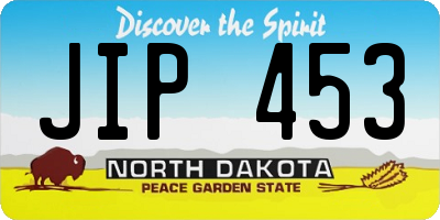 ND license plate JIP453
