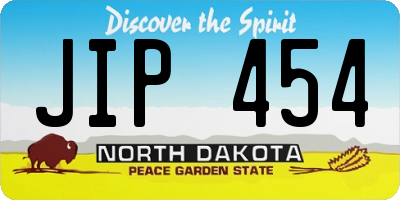 ND license plate JIP454
