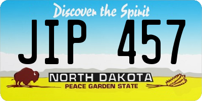 ND license plate JIP457