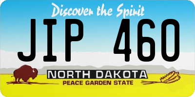 ND license plate JIP460