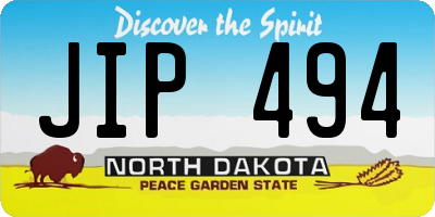 ND license plate JIP494