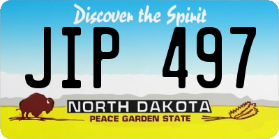 ND license plate JIP497