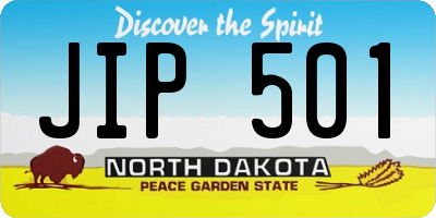 ND license plate JIP501