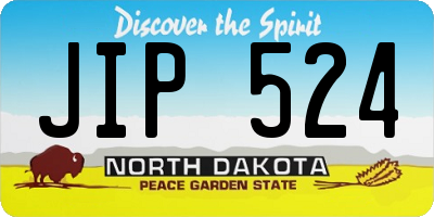 ND license plate JIP524