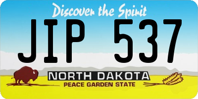 ND license plate JIP537