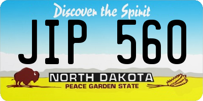 ND license plate JIP560