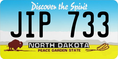 ND license plate JIP733