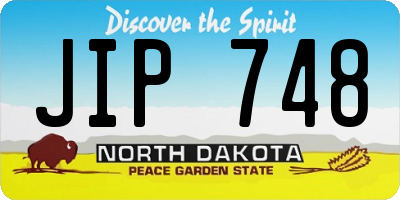 ND license plate JIP748