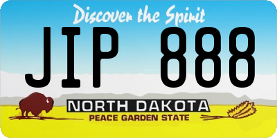 ND license plate JIP888