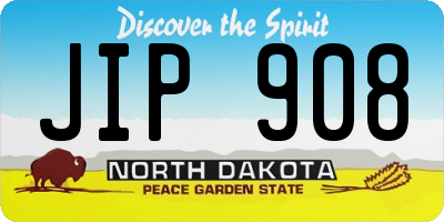 ND license plate JIP908