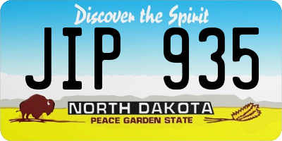 ND license plate JIP935