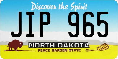 ND license plate JIP965