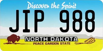 ND license plate JIP988