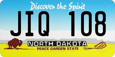 ND license plate JIQ108