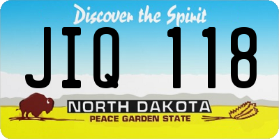 ND license plate JIQ118