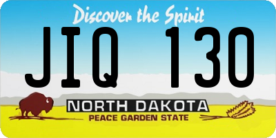 ND license plate JIQ130