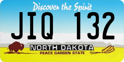 ND license plate JIQ132