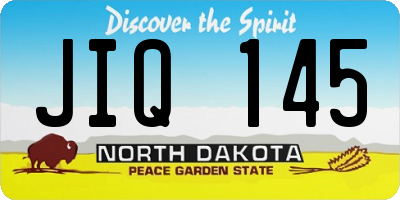 ND license plate JIQ145