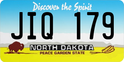 ND license plate JIQ179