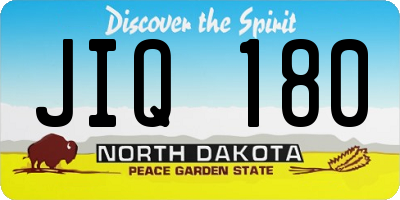 ND license plate JIQ180