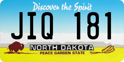 ND license plate JIQ181