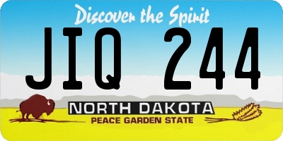 ND license plate JIQ244