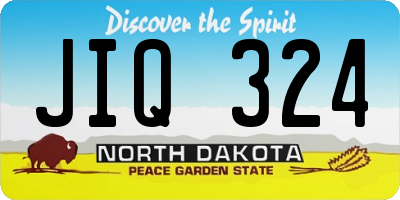 ND license plate JIQ324