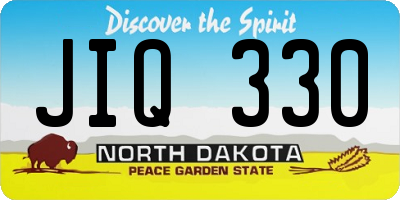 ND license plate JIQ330