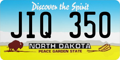 ND license plate JIQ350