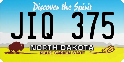 ND license plate JIQ375