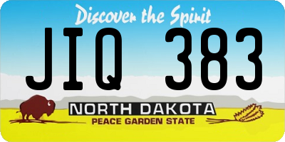 ND license plate JIQ383