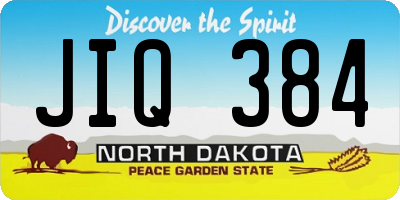 ND license plate JIQ384