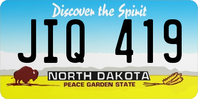 ND license plate JIQ419
