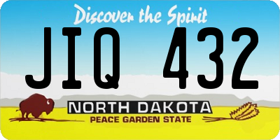 ND license plate JIQ432