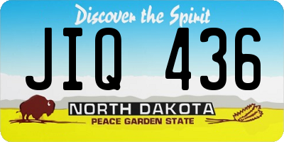 ND license plate JIQ436