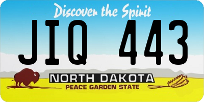 ND license plate JIQ443