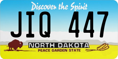 ND license plate JIQ447